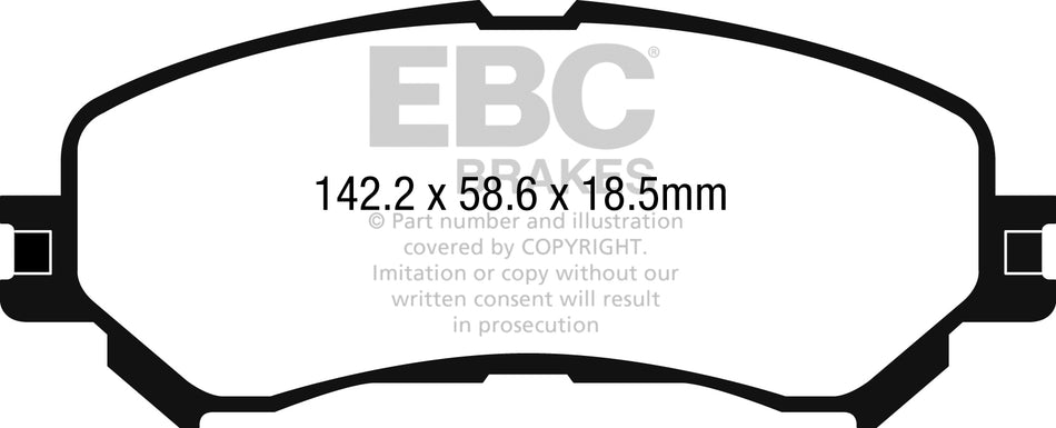 EBC Blackstuff Bremsbeläge Vorderachse DPX2272 mit R90 für Renault Megane 4 1.3 TCe 140 (B9NB) (103kw/ 140PS) Baujahr: 01/18- mit HSN TSN: 3333 BJF