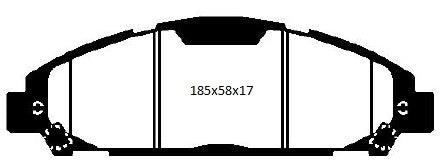 EBC Redstuff Bremsbeläge Vorderachse DP33039C mit R90 für Ford (USA) Mustang 6 45476 Baujahr: 15-