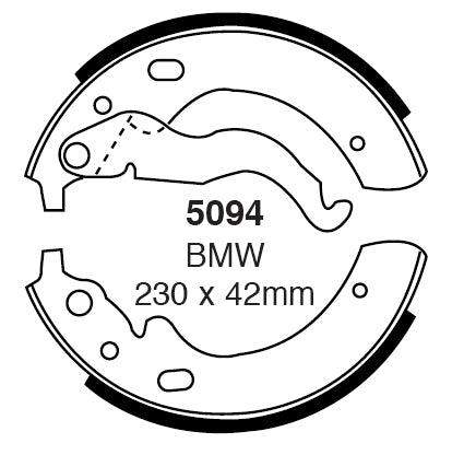 EBC Bremsbacken Hinterachse 5094  für BMW 2002 Tii Baujahr: 71-74