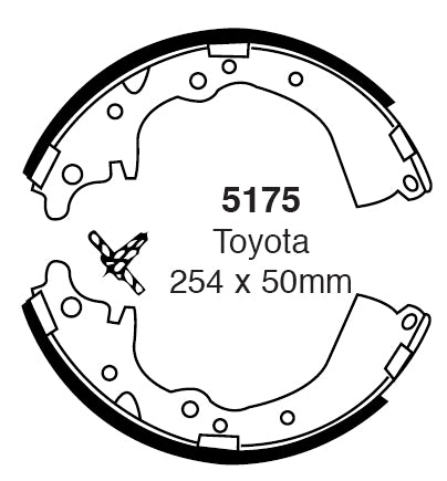 EBC Bremsbacken Hinterachse 5175  für Toyota Previa 1 2.4 4WD (97kw/ 132PS) Baujahr: 05/90-08/00 mit HSN TSN: 7104 234