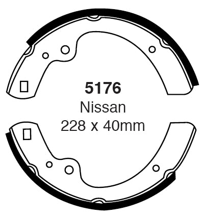 EBC Bremsbacken Hinterachse 5176  für Nissan Skyline 45505 (77kw/ 105PS) Baujahr: 72-75