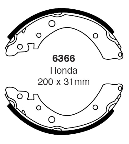 EBC Bremsbacken Hinterachse 6366  für Honda Civic Shuttle 2 1.6i 16V 4WD (80kw/ 109PS) Baujahr: 01/88-12/89 mit HSN TSN: 7100 439