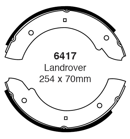 EBC Handbremsbacken  6417  für Land Rover Discovery 1 2.5 D 4x4 (90kw/ 122PS) Baujahr: 64-66 mit HSN TSN: 2055 432
