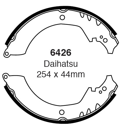 EBC Bremsbacken Hinterachse 6426  für Daihatsu Feroza Hard Top 1.6 16V (63kw/ 86PS) Baujahr: 10/88-12/99 mit HSN TSN: 7111 334