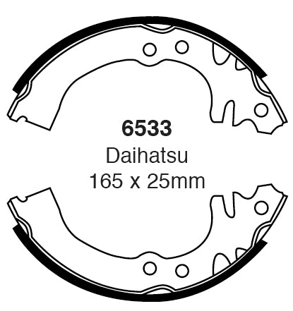 EBC Bremsbacken Hinterachse 6533  für Daihatsu Charade 1.0 (43kw/ 58PS) Baujahr: 03/03-