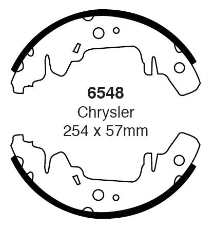 EBC Bremsbacken Hinterachse 6548  für Chrysler Voyager 2 2.5i (74kw/ 101PS) Baujahr: 12-15 mit HSN TSN: 1004 452