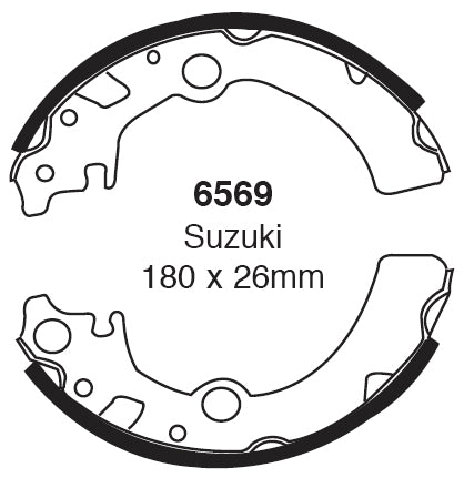 EBC Bremsbacken Hinterachse 6596  für Opel Corsa C 1.2 Twinport (59kw/ 80PS) Baujahr: 07/04- mit HSN TSN: 0035 534