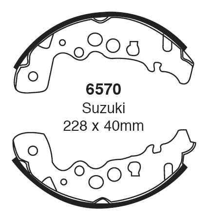 EBC Bremsbacken Hinterachse 6570  für Suzuki Grand Vitara 1 45444 (69kw/ 94PS) Baujahr: 03/98-07/03 mit HSN TSN: 7102 381