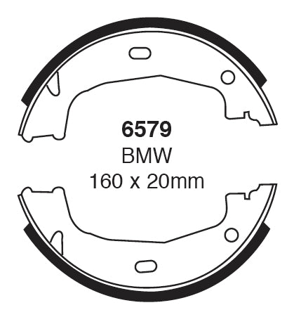 EBC Bremsbacken Hinterachse 6597  für Opel Corsa C 1.0 (43kw/ 58PS) Baujahr: 09/00- mit HSN TSN: 0035 394