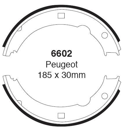 EBC Handbremsbacken  6602  für Peugeot 607 2.2 HDi (125kw/ 170PS) Baujahr: 05/06- mit HSN TSN: 3003 ADJ