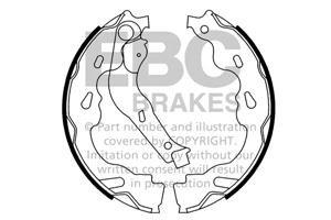 EBC Bremsbacken Hinterachse 6614  für Toyota Aygo 1.4 HDi (40kw/ 54PS) Baujahr: 07/05-08/10 mit HSN TSN: 5048 AAN