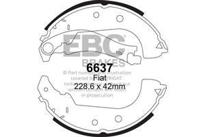 EBC Bremsbacken Hinterachse 6637  für Fiat Idea 1.3 D Multijet (70kw/ 95PS) Baujahr: 05/08- mit HSN TSN: 4136 ANG