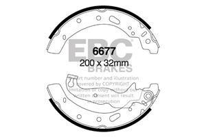 EBC Bremsbacken Hinterachse 6677  für Ford Fiesta 6 1.25 (60kw/ 82PS) Baujahr: 10/08- mit HSN TSN: 8566 AOP