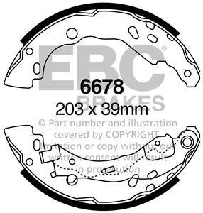 EBC Bremsbacken Hinterachse 6678  für Citroën C2 45292 (44kw/ 60PS) Baujahr: 09/03- mit HSN TSN: 3001 ABS