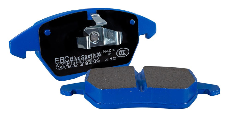 EBC Bluestuff NDX Bremsbeläge Vorderachse und Hinterachse DP5002NDX ohne R90 für Marcos GTS 2.0 Baujahr: 97-02