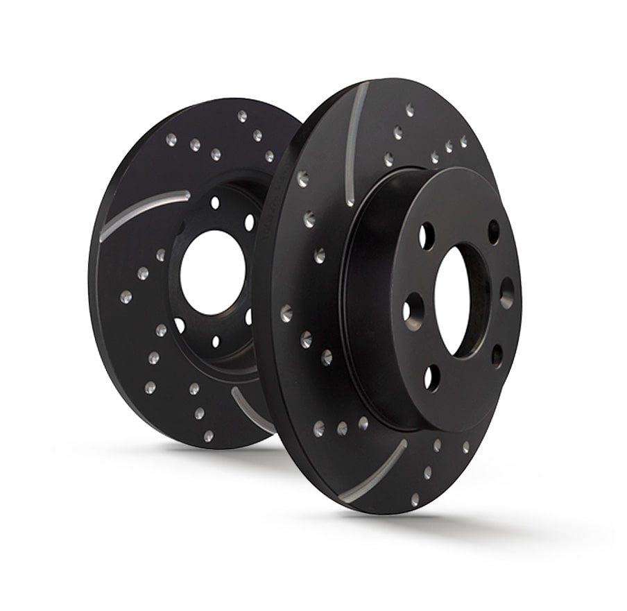 EBC Turbo Groove Disc Sportbremsscheibe Vorderachse und Hinterachse GD274 mit ABE für Renault 19 (2) 45505 (66kw/ 90PS) Baujahr: 04/92-12/95 mit HSN TSN: 3004 693