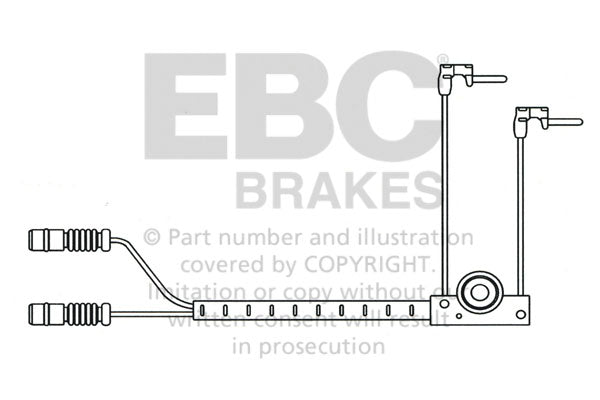 EBC Verschleisswarnkontakte Vorderachse EFA112  für Mercedes-Benz G-Klasse 230 GE (92kw/ 125PS) Baujahr: 06/93- mit HSN TSN: 0708 459