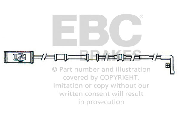 EBC Verschleisswarnkontakte Vorderachse EFA113  für Opel Vectra A 2.0 (74kw/ 100PS) Baujahr: 04/88-09/89 mit HSN TSN: 0039 805