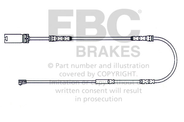 EBC Verschleisswarnkontakte Vorderachse EFA131  für BMW X1 sDrive 18 i (100kw/ 136PS) Baujahr: 03/10-06/15 mit HSN TSN: 0005 AYR
