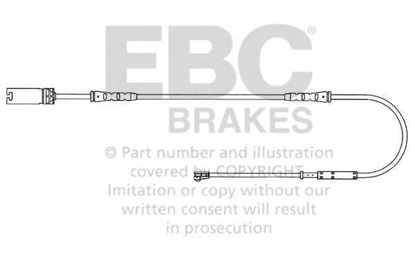 EBC Verschleisswarnkontakte Vorderachse EFA136  für BMW 1 130i (195kw/ 265PS) Baujahr: 03/05-09/12 mit HSN TSN: 0005 843