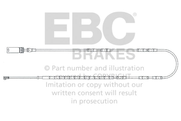 EBC Verschleisswarnkontakte Hinterachse EFA137  für BMW 3 320d (130kw/ 177PS) Baujahr: 03/07-12/13 mit HSN TSN: 0005 AJP