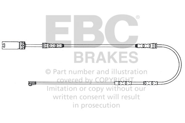 EBC Verschleisswarnkontakte Vorderachse EFA138  für BMW 3 320 d (120kw/ 163PS) Baujahr: 01/08-12/13 mit HSN TSN: 0005 AKZ