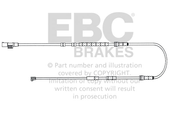 EBC Verschleisswarnkontakte Vorderachse EFA144  für BMW Z4 sDrive23i (150kw/ 204PS) Baujahr: 05/09- mit HSN TSN: 0005 AOL