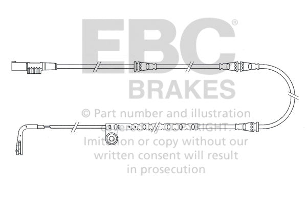 EBC Verschleisswarnkontakte Vorderachse EFA151  für Land Rover Rang Rover Sport 2.7 TDVM 4x4 (140kw/ 190PS) Baujahr: 02/05- mit HSN TSN: 2143 AAH