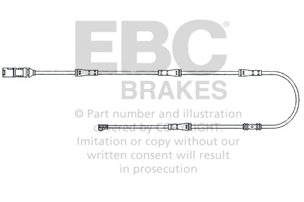 EBC Verschleisswarnkontakte Hinterachse EFA159  für BMW 5 535 i (240kw/ 326PS) Baujahr: 07/13-10/16 mit HSN TSN: 0005 BSF