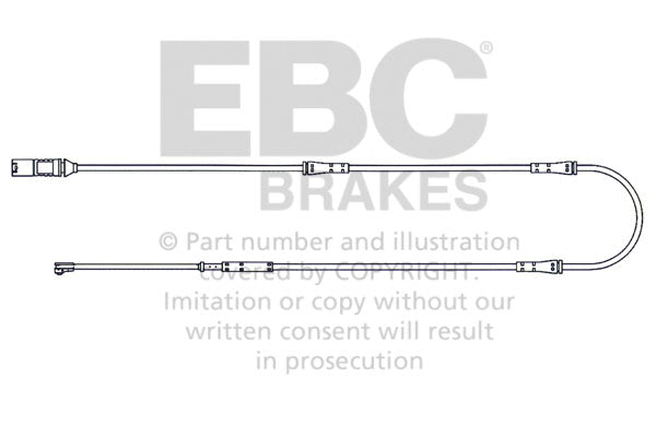 EBC Verschleisswarnkontakte Hinterachse EFA160  für BMW 5 Gran Turismo 520 d (135kw/ 184PS) Baujahr: 04/11-02/17 mit HSN TSN: 0005 BJQ